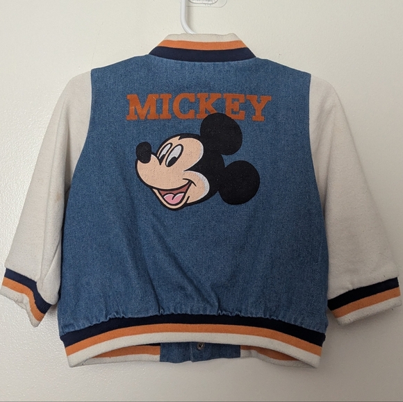 Disney Other - Disney Mickey Denim and Cream Jacket